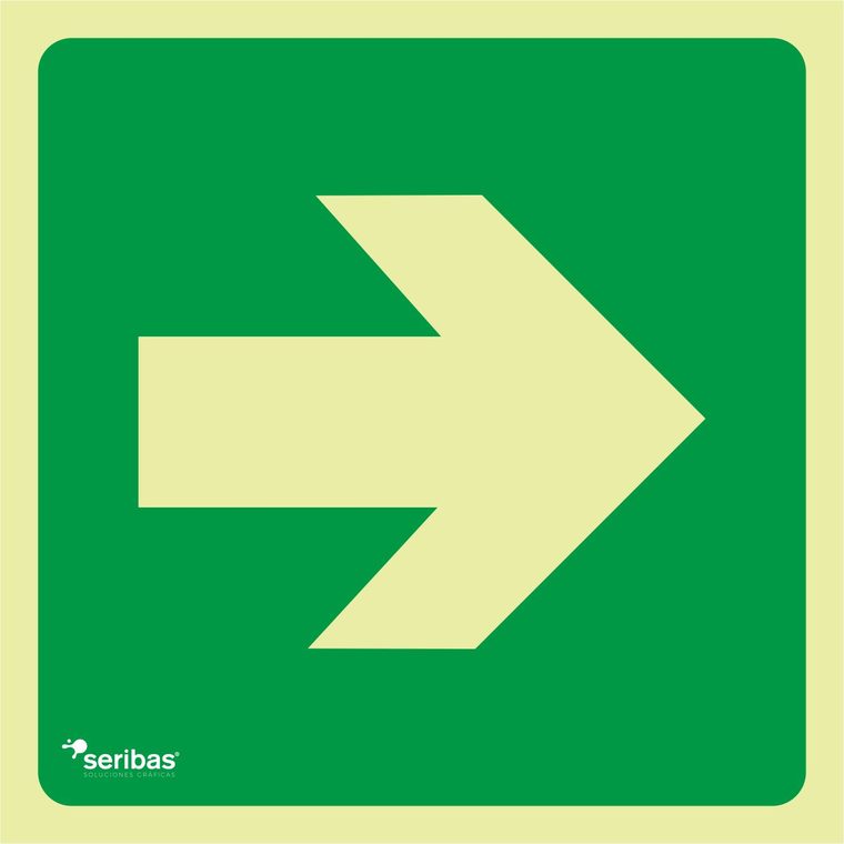 Señal de señales de evacuación EV034: FLECHA DERECHA