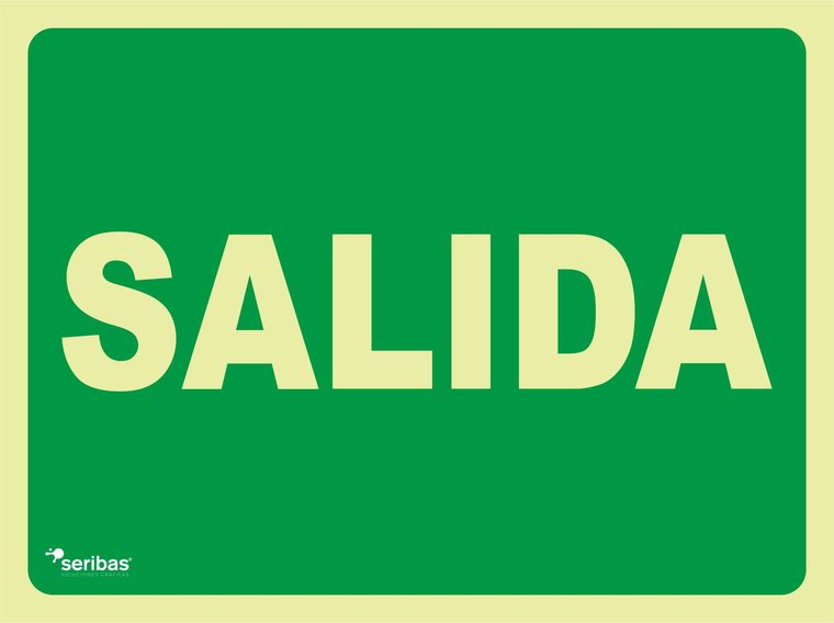 Señal de señales de evacuación EV038: SALIDA