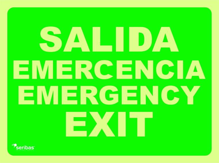 Señal de señales de evacuación EV039: