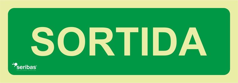 Señal de señales de evacuación EV048: SORTIDA