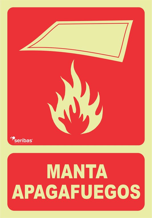 Señal de señales contra incendios IN011: MANTA APAGAFUEGO