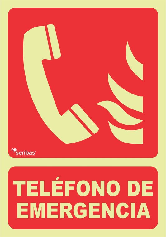 Señal de señales contra incendios IN015: TELÉFONO DE EMERGENCIA