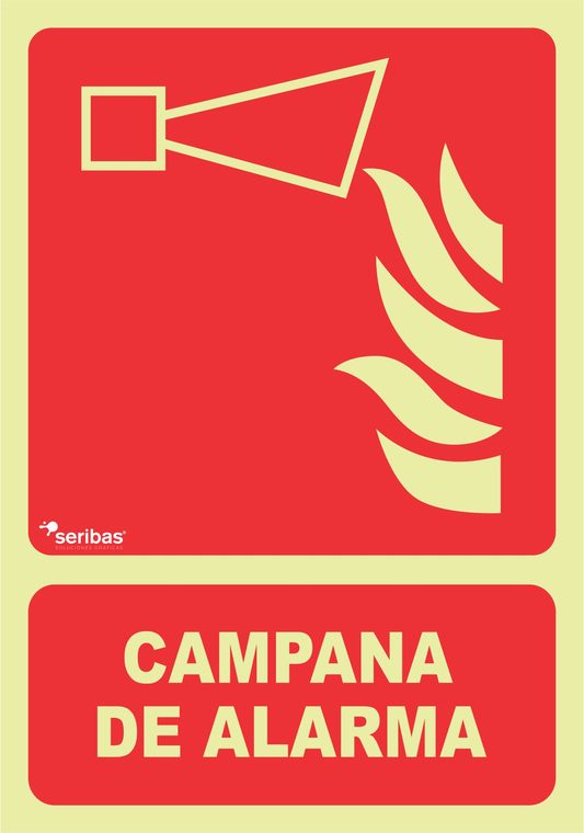 Señal de señales contra incendios IN016: CAMPANA DE ALARMA