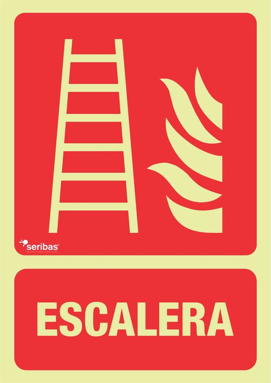Señal de señales contra incendios IN022: ESCALERA