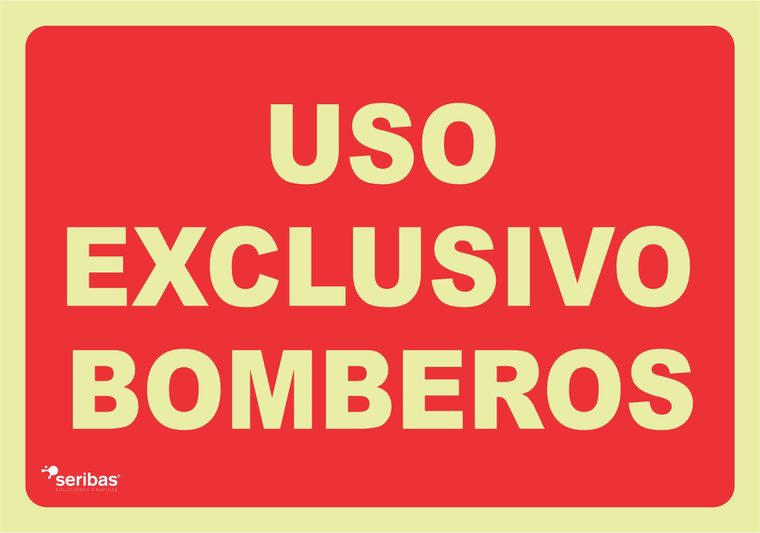Señal de señales contra incendios IN027: USO EXCLUSIVO BOMBEROS