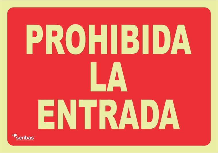 Señal de señales contra incendios IN031: PROHIBIDO LA ENTRADA