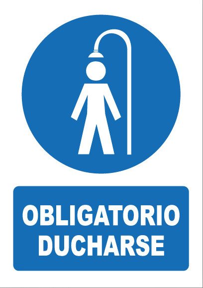 Señal de señales de obligación OB041: OBLIGATORIO DUCHARSE