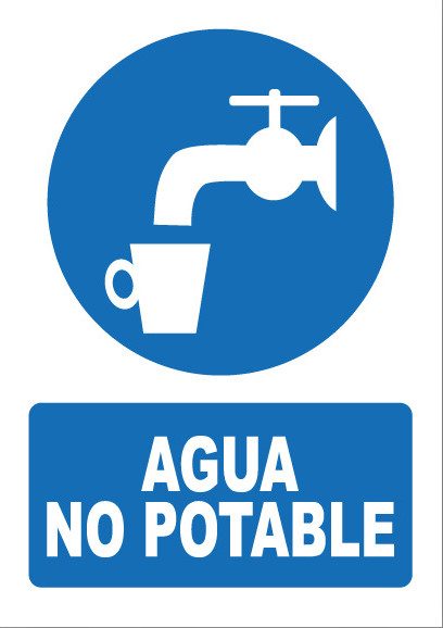 Señal de señales de obligación OB050: AGUA NO POTABLE