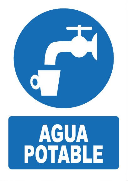 Señal de señales de obligación OB051: AGUA POTABLE