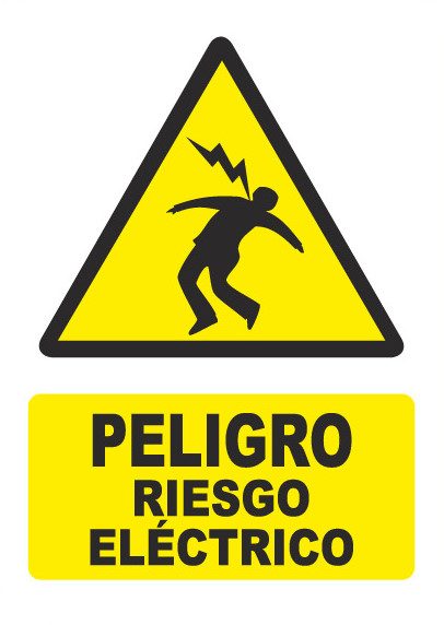 Señal de señales de peligro PG014: PELIGRO RIESGO ELÉCTRICO