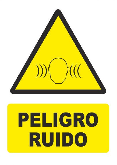 Señal de señales de peligro PG055: PELIGRO RUIDO