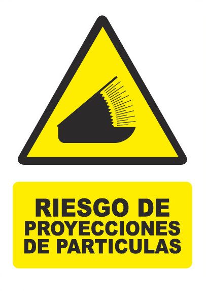 Señal de señales de peligro PG061: ATENCIÓN RIESGO DE CORTE