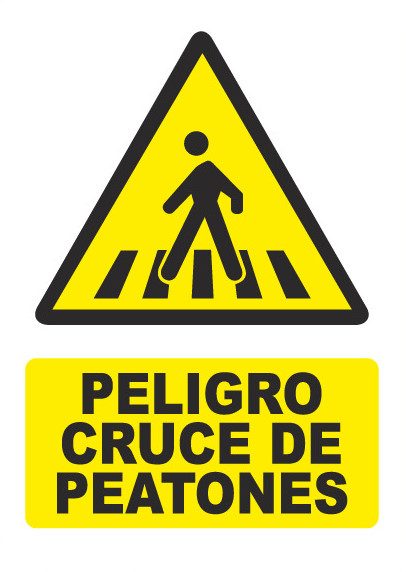 Señal de señales de peligro PG062: ATENCIÓN RIESGO DE CORTE