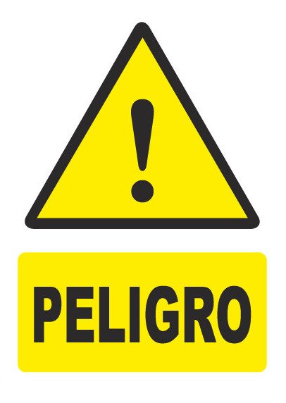Señal de señales de peligro PG066: PELIGRO RIESGO DE ASFIXIA