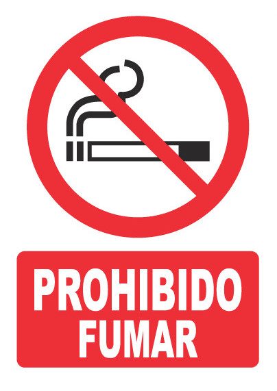 Señal de señales de prohibición PH031: PROHIBIDO FUMAR