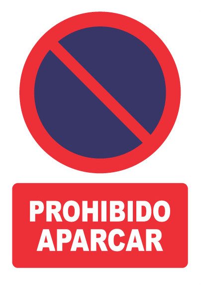 Señal de señales de prohibición PH061: PROHIBIDO APARCAR