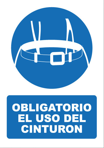 OBLIGATORIO EL USO DEL CINTURON OB011