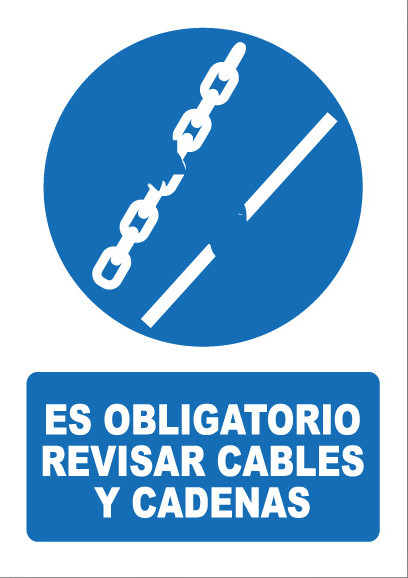 ES OBLIGATORIO REVISAR CABLES Y CADENAS OB046