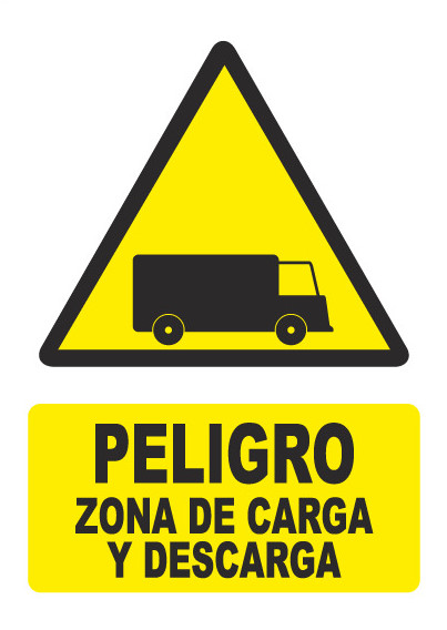 PELIGRO ZONA DE CARGA Y DESCARGA PG037