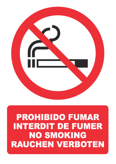 PROHIBIDO FUMAR VARIOS IDIOMAS PH032