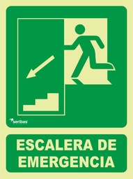 [EV009] ESCALERA DE EMERGENCIA FLECHA ABAJO IZQUIERDA EV009