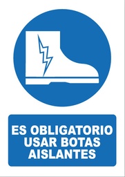 [OB006] ES OBLIGATORIO USAR BOTAS AISLANTES OB006