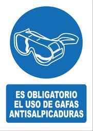 [OB008] ES OBLIGATORIO EL USO DE GAFAS ANTISALPICADURAS OB008