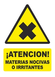 [PG021] ATENCION MATERIAS NOCIVAS O IRRITANTES  PG021