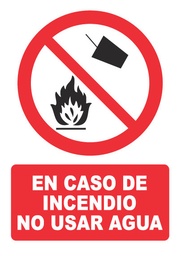 [PH029] EN CASO DE INCENDIO NO USAR AGUA PH029