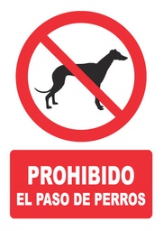 [PH036] PROHIBIDO EL PASO DE PERROS PH036