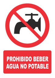 [PH040] PROHIBIDO BEBER AGUA NO POTABLE PH040