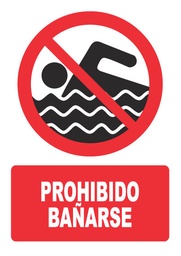 [PH041] PROHIBIDO BAÑARSE PH041