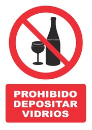 [PH044] PROHIBIDO DEPOSITAR VIDRIOS PH044