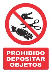 [PH046] PROHIBIDO DEPOSITAR OBJETOS PH046